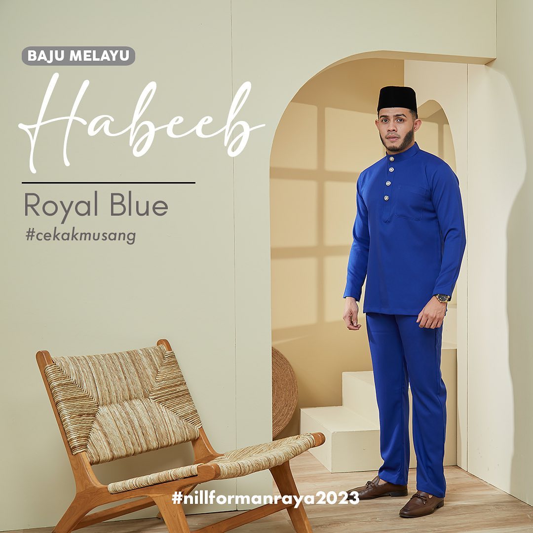 BAJU MELAYU HABEEB (ROYAL BLUE)