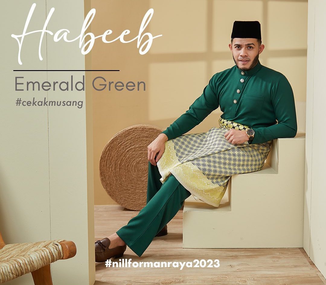 BAJU MELAYU HABEEB (EMERALD GREEN)