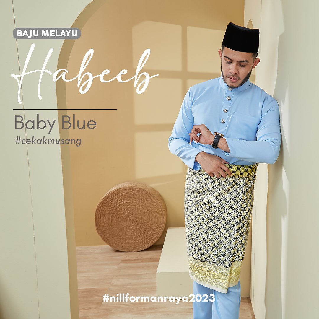 BAJU MELAYU HABEEB (BABY BLUE)
