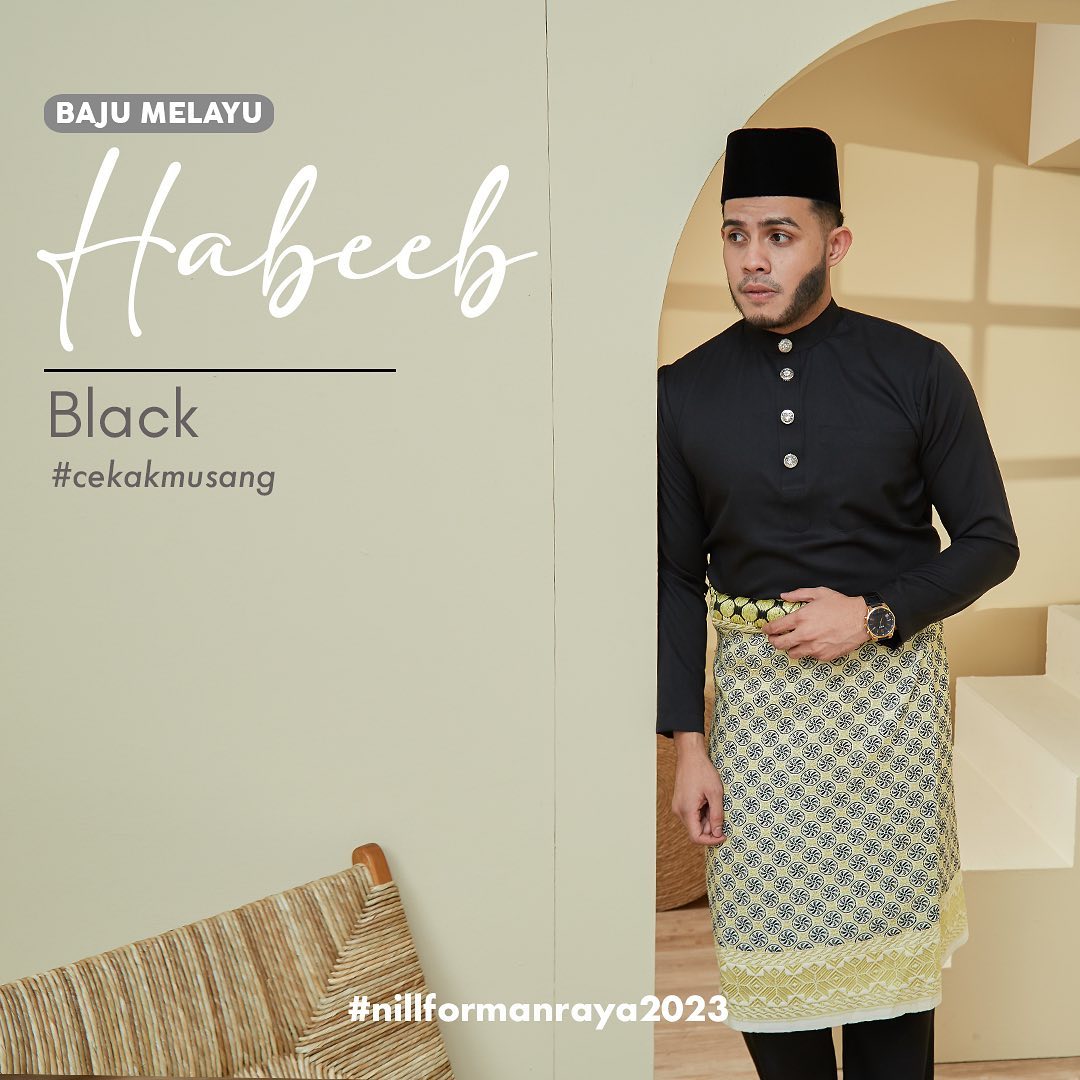 BAJU MELAYU HABEEB (BLACK)